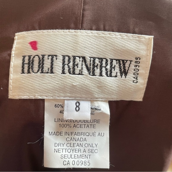 HOLT Renfrew wool blend fitted blazer size 8 - Picture 9 of 13